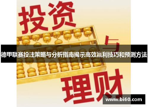 德甲联赛投注策略与分析指南揭示高效赢利技巧和预测方法