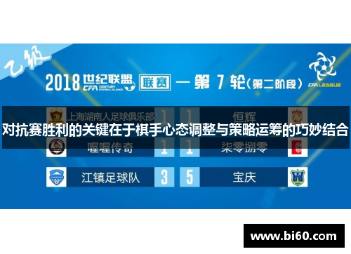 对抗赛胜利的关键在于棋手心态调整与策略运筹的巧妙结合